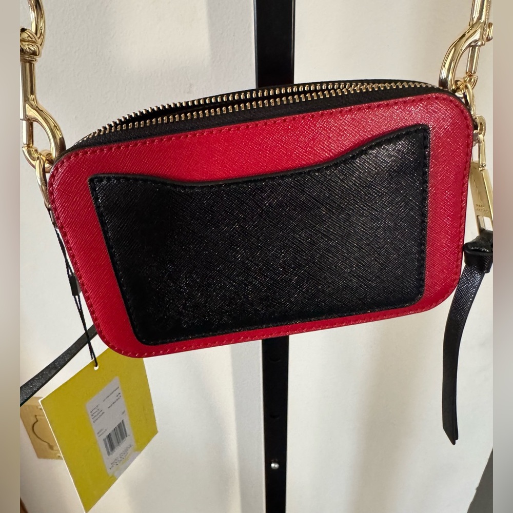 NWT Marc Jacobs The Snapshot Americana True Red Multi Leather Camera Bag - Picture 6 of 13